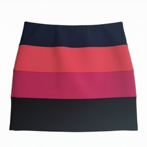 Rue 21 Black, Pink, And Blue Striped Mini Skirt